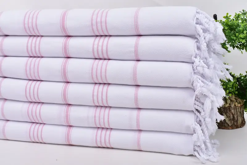 House Warming Gift, Turkish hand towel, Decorative Towel, Organic towel, Summer Towel, Bachelorette Party Decorations, 70x40 Cotton Striped Towel - 3