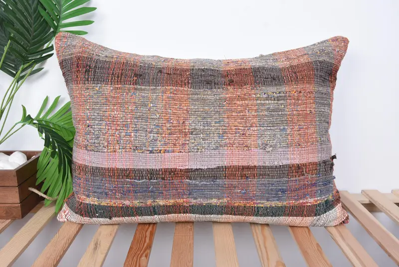 Luxury Pillow, 20x28 Gray Pillow Cover, Cushion Cover, Handmade Kilim Cushion, Throw Kilim Pillow, Patio Pillow Sham, Boho Pillow - 1