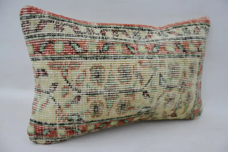 Vintage Kilim Pillow, Traditional Cushion, Pillow Sham, Turkish Kilim Pillow, 12x20 Red Pillow Cover, Kilim Pillow, Lounge Throw Cushion Cover - 2