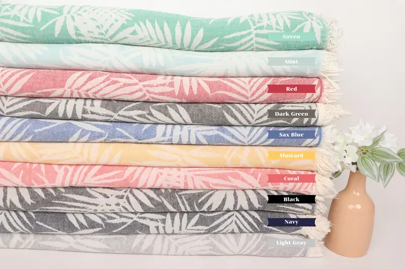 Throw Blanket, Bridesmaid Gifts, 100x80 Cotton Floral Patterned Towel, Bridesmaid Proposal Gift, Throw Blanket Couch, Wedding Hand Made Gift - 1