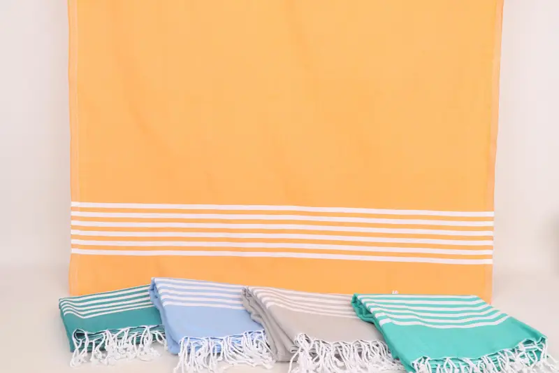 Luxury towel, Unique Gift, Eco-Friendly Turkish Towel, Turkish towel, Fringed Turkish towel for poolside, 70x40 Cotton Striped Towel, Travel towel - 8