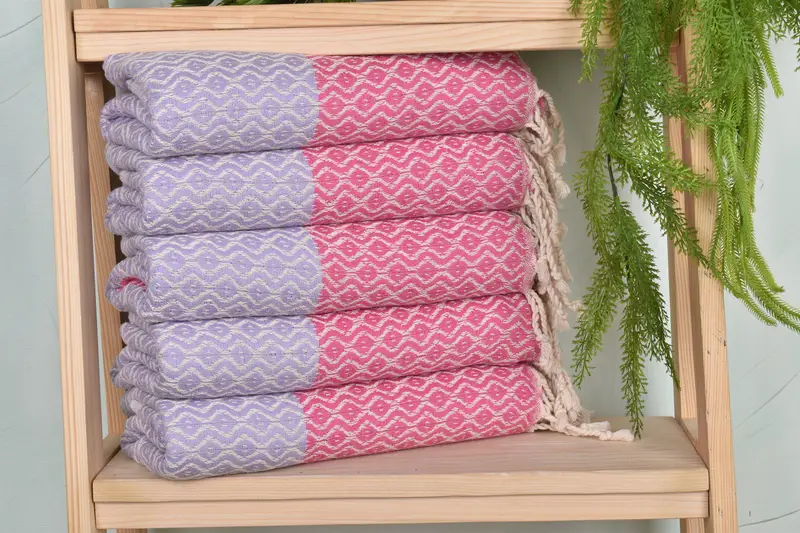 Wedding Gift For Bride, Thin towel, Organic Cotton Towel, Custom Towel, Embroidery Towel, Bachelorette Gifts, 70x40 Cotton Striped Towel - 1