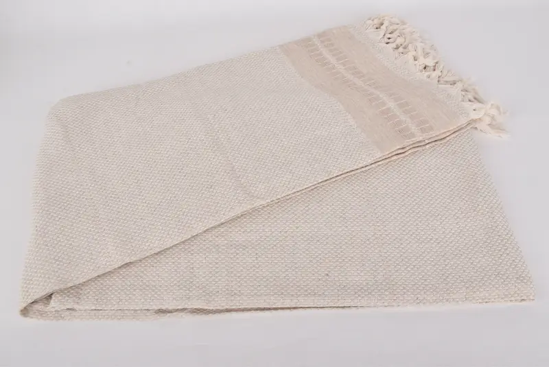 Bridal Shower Gift, Bachelorette Favor, Wedding Anniversary Gift, Woven Blanket, 96x94 Linen Striped Towel, Gift For Wedding Day, Tablecloth - 5