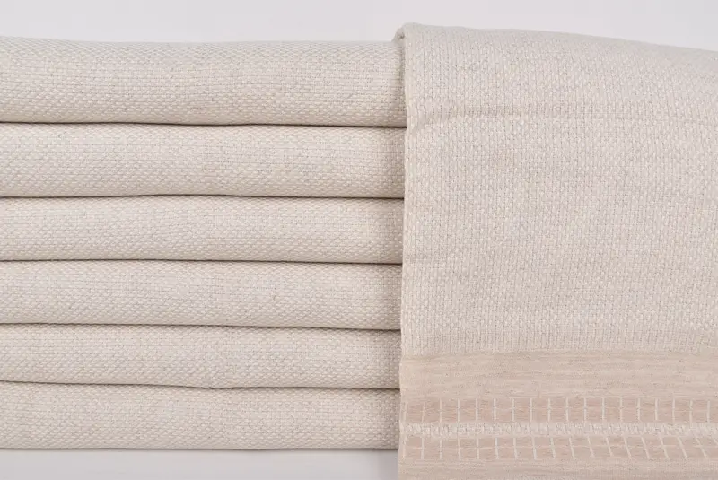 Bridal Shower Gift, Bachelorette Favor, Wedding Anniversary Gift, Woven Blanket, 96x94 Linen Striped Towel, Gift For Wedding Day, Tablecloth - 2