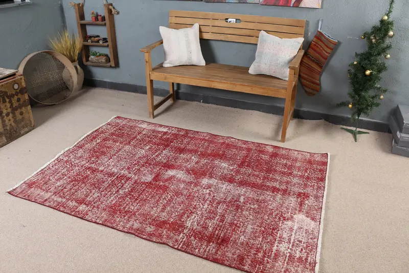 Roter Teppich mit Tiermotiv, 125 x 188 cm, elegantes Dekor