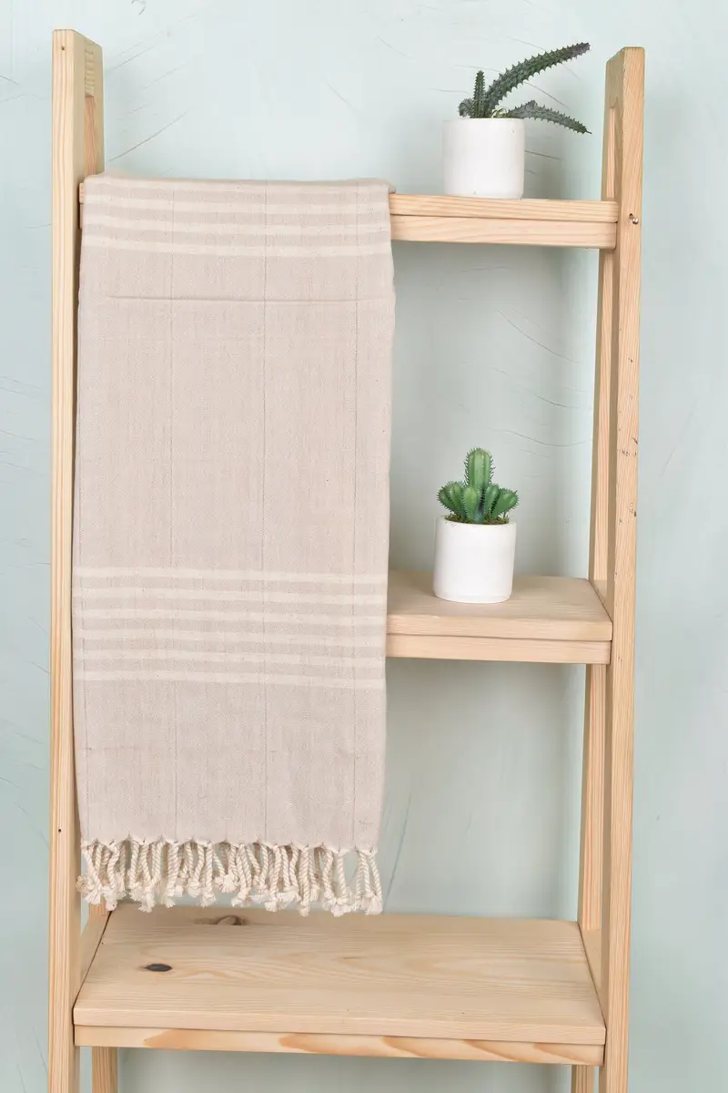 Wedding Gift, Embroidered Towel, Beach Theme Bachelorette Party Gifts, 70x40 Linen Striped Towel, Bridal Shower Favors, Gift For Coworker - 8
