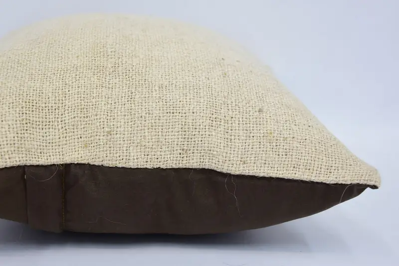 16x16 Beige Pillow Sham, Turkish Kilim Pillow, Interior Designer Pillow, Bolster Throw Cushion Case, Pillow Case, Kilim Cushion Sham - 5