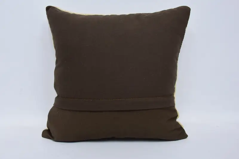 16x16 Beige Pillow Sham, Turkish Kilim Pillow, Interior Designer Pillow, Bolster Throw Cushion Case, Pillow Case, Kilim Cushion Sham - 6