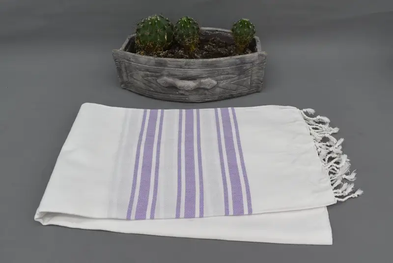 Housewarming Gift, Fouta towel, Hammam towel, Cute Beach Towel, Turkish Towel Set, 70x40 Cotton Striped Towel, Bridesmaid Towel, Gift For Coworker - 8