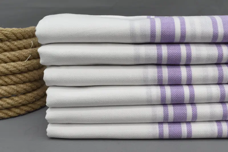 Housewarming Gift, Fouta towel, Hammam towel, Cute Beach Towel, Turkish Towel Set, 70x40 Cotton Striped Towel, Bridesmaid Towel, Gift For Coworker - 2
