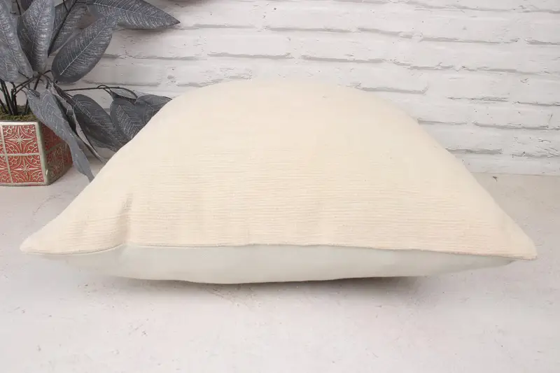 Gift Pillow, Vintage Kilim Pillow, 18x18 White Cushion Cover, Vintage Pillow, Neutral Pillow Case, Pillow Case, Neutral Cushion Case - 5