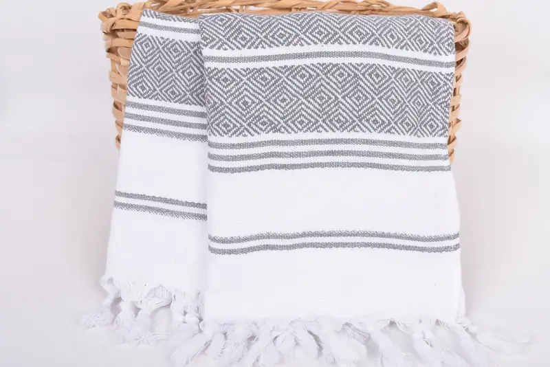 Monogram Kitchen Towel, Monogrammed Hand Towel, Valentines Gift, 40x18 Cotton Diamond Towel, Custom Hand Towel, Monogrammed Turkish Towel, Spa Towel - 5