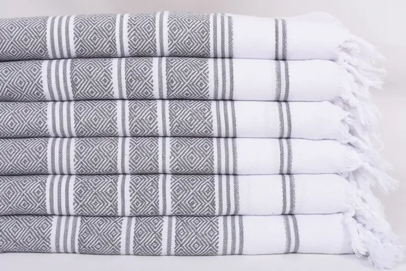 Monogram Kitchen Towel, Monogrammed Hand Towel, Valentines Gift, 40x18 Cotton Diamond Towel, Custom Hand Towel, Monogrammed Turkish Towel, Spa Towel - 3