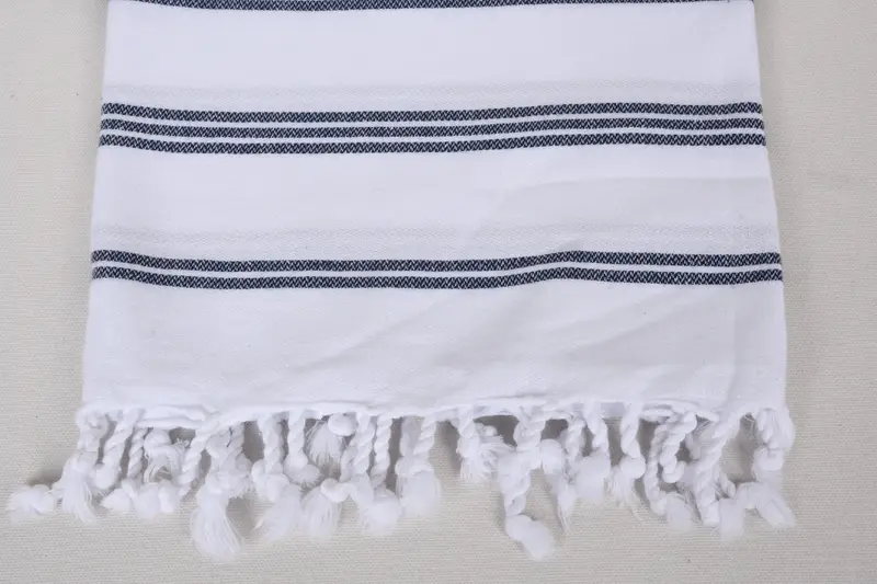 Turkish towel, 70x40 Cotton Striped Towel, Beach Towel Bulk, Sand-resistant Turkish towel for travel, Xmas Gifts, Peshtemal Towel, Embroidered Towel - 3