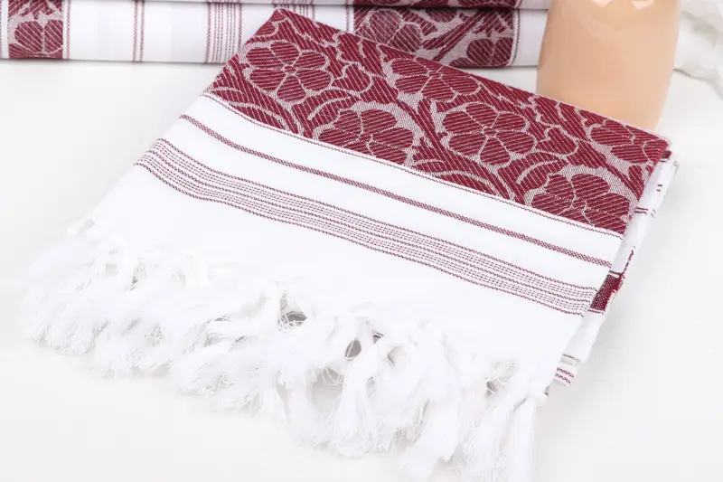 70x40 Cotton Daisy Design Towel, Personalized Bridesmaid Gift, Travel Towel, Kids Beach Towel, Turkish towel, Valentines Day Gift, Beach Towel Bulk - 6