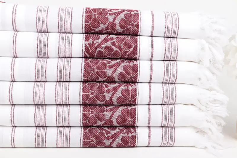 70x40 Cotton Daisy Design Towel, Personalized Bridesmaid Gift, Travel Towel, Kids Beach Towel, Turkish towel, Valentines Day Gift, Beach Towel Bulk - 4