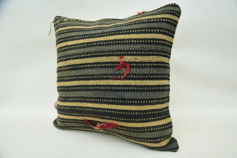 Home Decor Pillow, Cushion, Lounge Throw Cushion Case, 16x16 Beige Pillow Cover, Antique Pillows, Decorative Cushion, Kilim Pillow Cover - 3