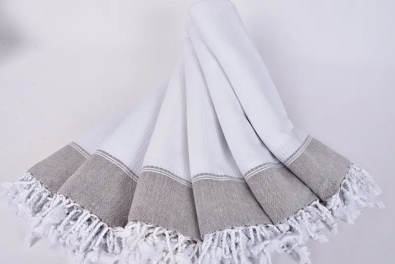 70x36 Toalla a rayas de algodón, toalla de mano turca, favores de despedida de soltero, toalla de boda, toalla turca orgánica, toalla de playa, toalla de soltera - 4