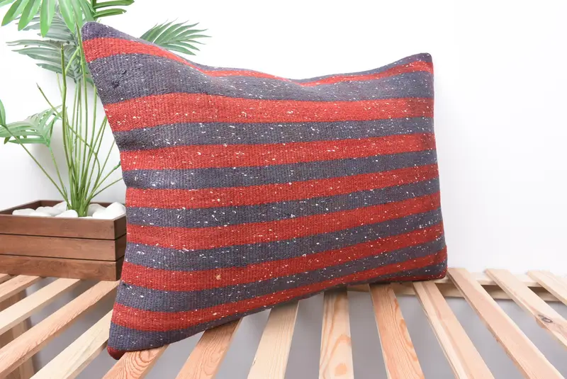 20x28 Red Pillow Case, Pillow for Sofa, Retro Pillow Sham, Cozy Throw Cushion, Bolster Cushion Case, Pillow for Couch, Pillow, Antique Pillows - 4