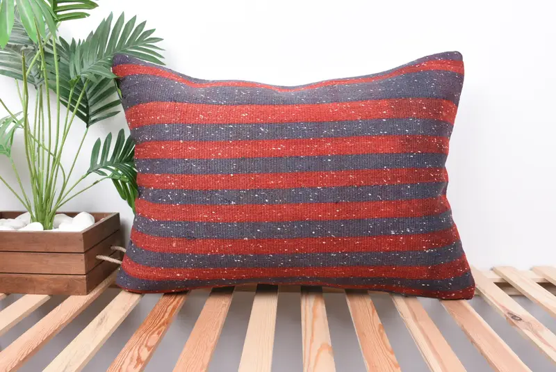 20x28 Red Pillow Case, Pillow for Sofa, Retro Pillow Sham, Cozy Throw Cushion, Bolster Cushion Case, Pillow for Couch, Pillow, Antique Pillows - 1