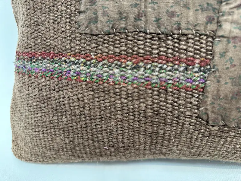 Crochet Pattern Pillow Case, Home Decor Pillow, Pillow for Couch, Interior Designer Pillow, 12x20 Brown Pillow Sham, Tapestry Cushion, Cushion Cover - 2