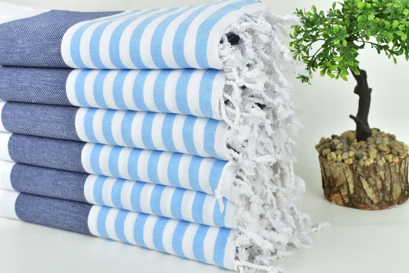 70x40 Cotton Striped Towel, Summer Towel, Summer Gift, Personalized Towel Gift, Summer Gift Ideas, Gift For Her, Embroidery Towels, Beach Towel Bulk - 3