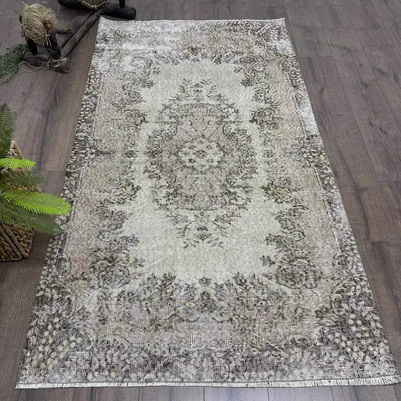 Bej Kamuflaj Halı, 3,8x6,7 ft Şık Dekor