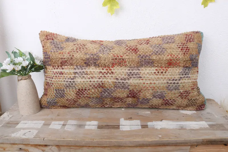 Pillow for Sofa, 12x24 Brown Pillow Cover, Cushion, Handmade Cushion Case, Boho Chic Pillow Sham, Interior Designer Pillow, Gift Pillow - 2