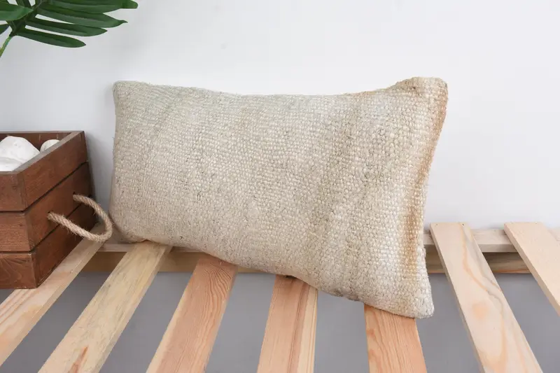 Pillow for Sofa, Gift Pillow, Cushion Cover, 8x16 Beige Pillow Cover, Home Decor Pillow, Crochet Pattern Pillow Case, Pet Pillow Case - 5