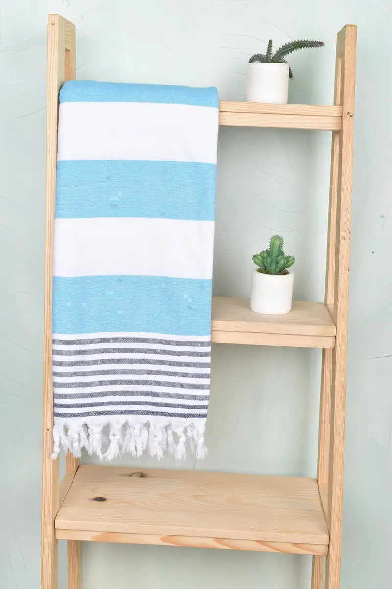 Bridesmaid Gift, Embroidered Beach Towel, Valentines Gift, Handmade Gift, Bachelorette Party Gifts Bridesmaids, 68x36 Cotton Striped Terry Towel - 8