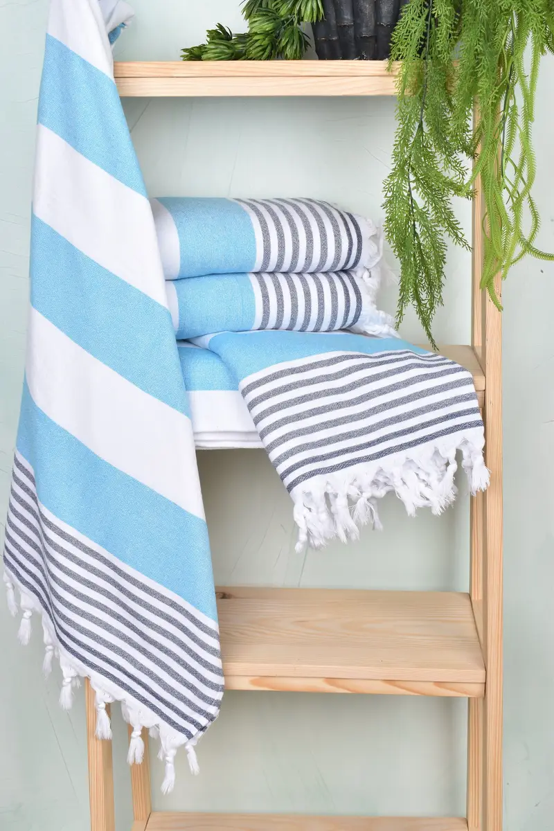 Bridesmaid Gift, Embroidered Beach Towel, Valentines Gift, Handmade Gift, Bachelorette Party Gifts Bridesmaids, 68x36 Cotton Striped Terry Towel - 6