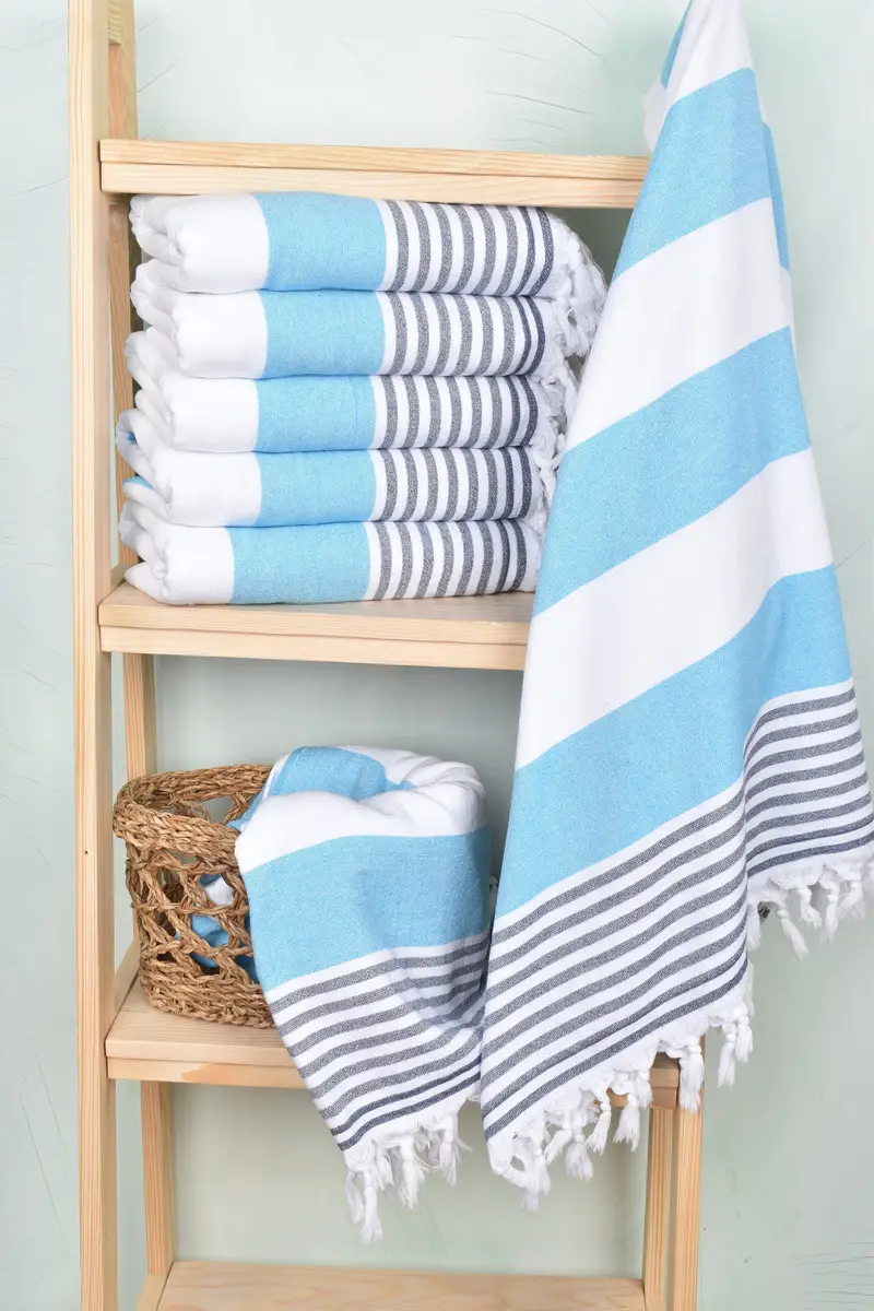 Bridesmaid Gift, Embroidered Beach Towel, Valentines Gift, Handmade Gift, Bachelorette Party Gifts Bridesmaids, 68x36 Cotton Striped Terry Towel - 3
