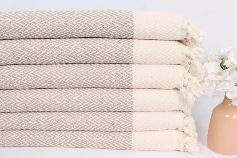 Personalized Hand Towel, Personalized Gift For Him, Monogram Towels, 34x18 Cotton Zigzag Design Towel, Wedding Gift, Turkish Towel Hand Towel - 3
