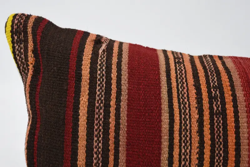 Cushion, Outdoor Throw Cushion Cover, Turkish Kilim Pillow, Pillow for Sofa, Retro Cushion, Handmade Kilim Cushion, 12x48 Red Cushion Case - 2