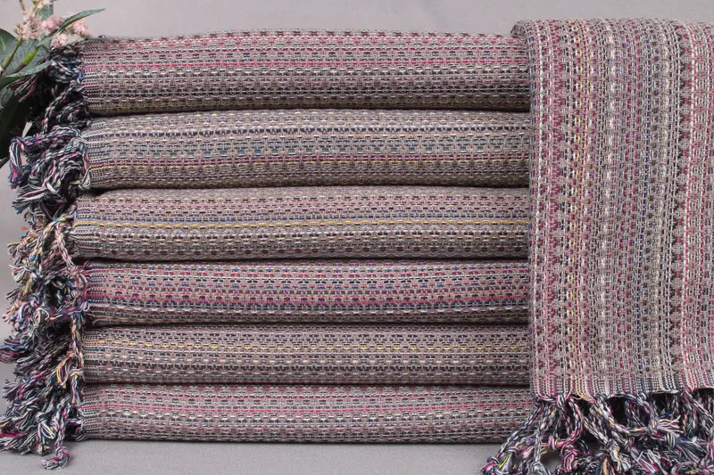 Monogrammed Beach Towel Turkish Cotton Brown Beige, 40x71 Inches