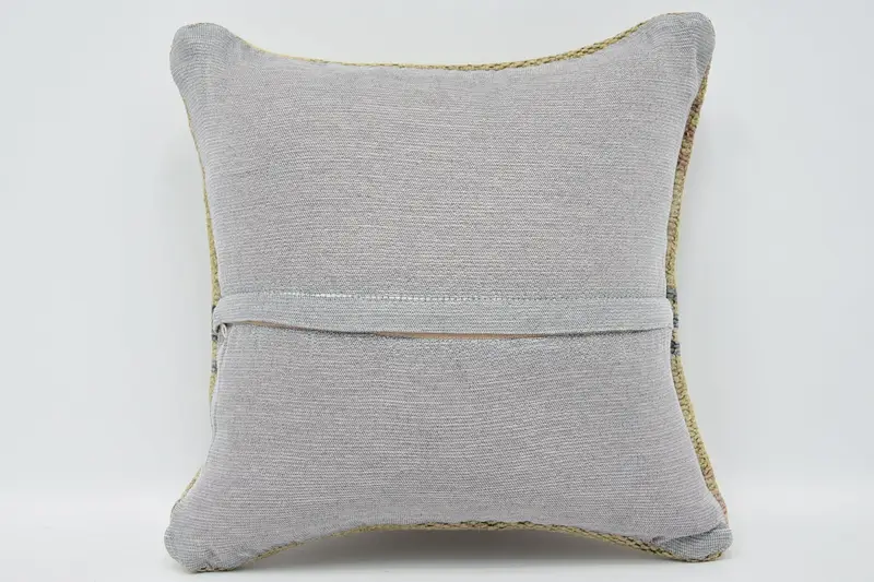 Home Decor Pillow, Toss Pillow Sham, Muted Cushion Cover, Pillow Cover, Ethnical Kilim Rug Pillow, 16x16 Beige Pillow Sham, Gift Pillow - 6