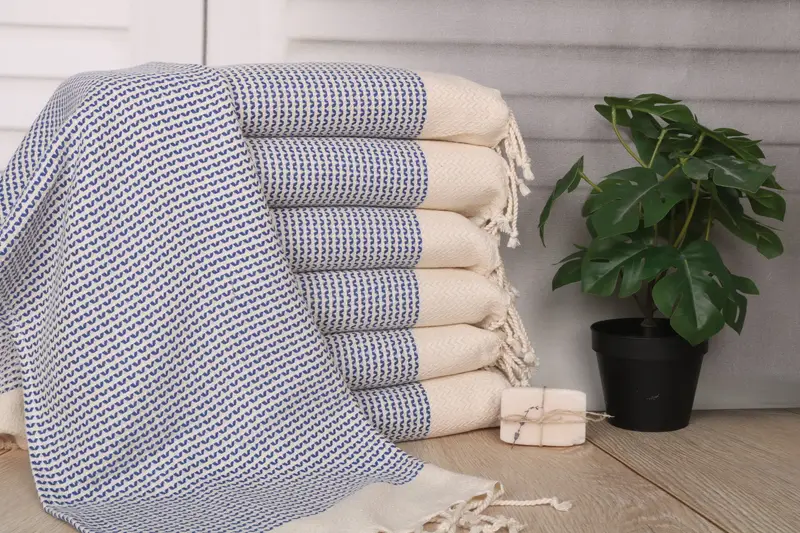 Sax Blue Cotton Tea Towel Personalized Dish Towel, 20x40 inches