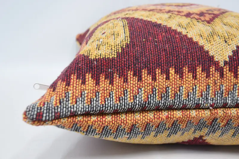Bench Cushion Case, Rustic Cushion Case, Cushion Cover, Vintage Kilim Pillow, 20x28 Red Pillow Sham, Pillow for Couch, Kilim Cushion Sham - 5