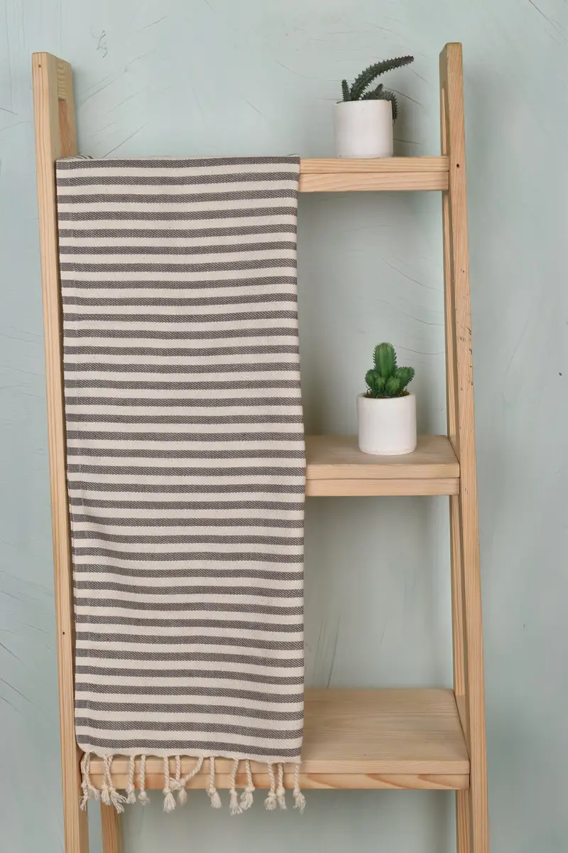 Travel Towel, Boyfriend Gift, Turkish Hand Towel, Turkish Towel Hand Towel, Monogrammed Hand Towel, 40x18 Cotton Striped Towel, Gift For Best Friend - 8