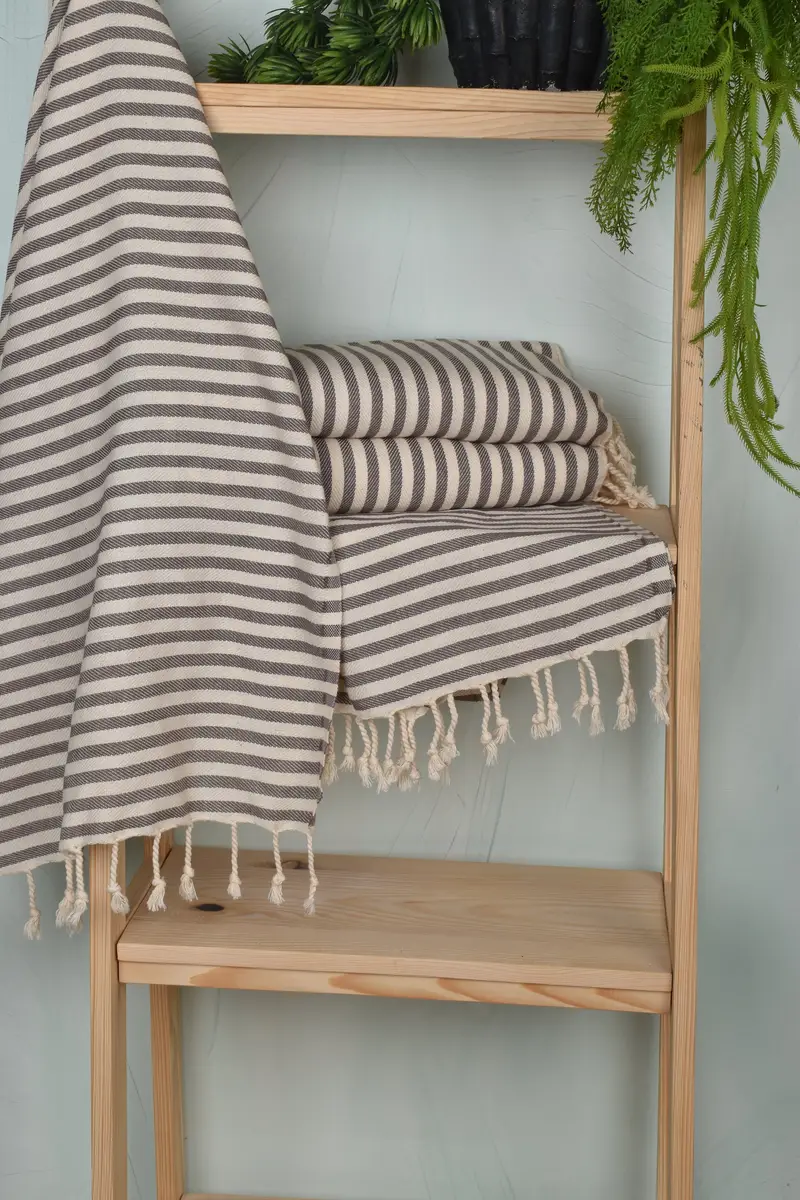 Travel Towel, Boyfriend Gift, Turkish Hand Towel, Turkish Towel Hand Towel, Monogrammed Hand Towel, 40x18 Cotton Striped Towel, Gift For Best Friend - 6