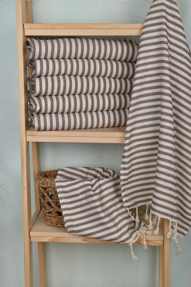 Travel Towel, Boyfriend Gift, Turkish Hand Towel, Turkish Towel Hand Towel, Monogrammed Hand Towel, 40x18 Cotton Striped Towel, Gift For Best Friend - 3