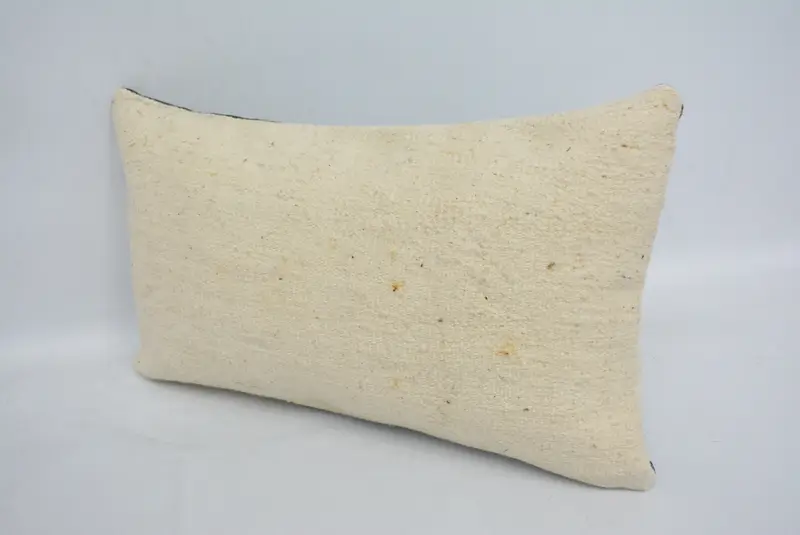 Kilim Pillow Cover, Anatolian Pillow Sham, Pillow Sham, Interior Designer Pillow, Ethnical Kilim Rug Pillow, 12x20 White Cushion Cover - 4