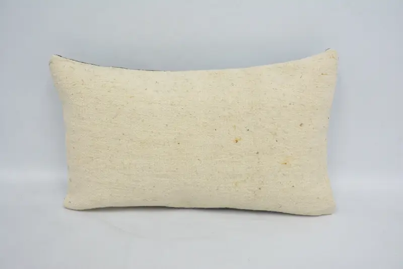 Kilim Pillow Cover, Anatolian Pillow Sham, Pillow Sham, Interior Designer Pillow, Ethnical Kilim Rug Pillow, 12x20 White Cushion Cover - 1