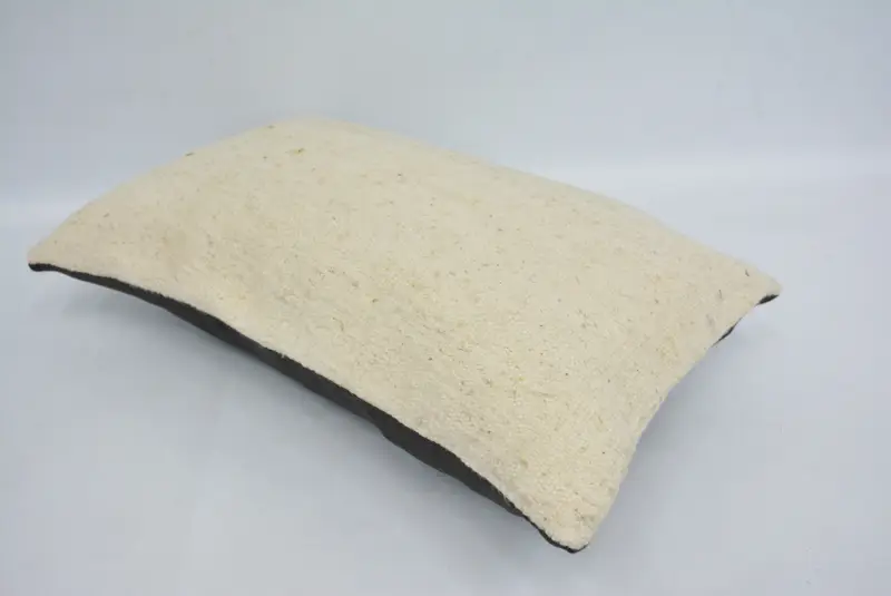 Kilim Pillow Cover, Anatolian Pillow Sham, Pillow Sham, Interior Designer Pillow, Ethnical Kilim Rug Pillow, 12x20 White Cushion Cover - 6