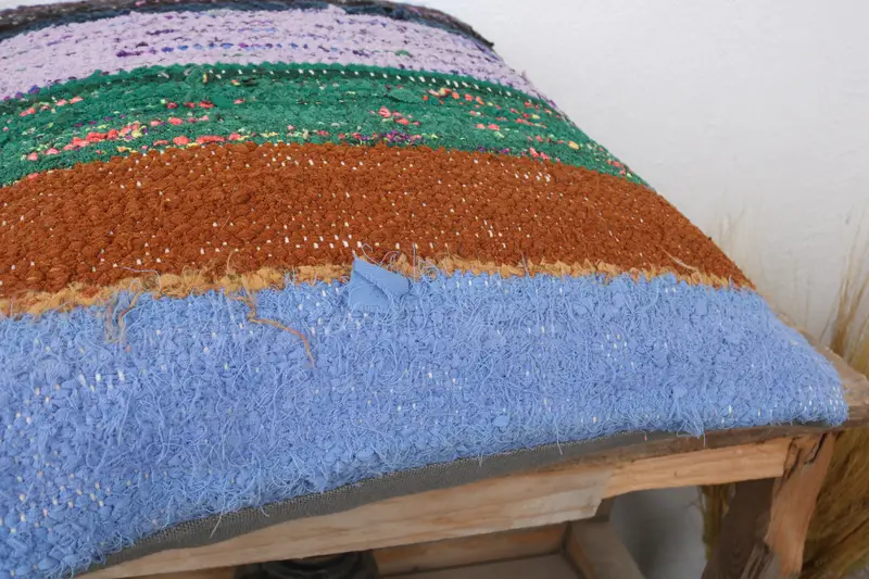 Armchair Cushion Case, Pillow for Couch, 16x16 Green Pillow, Handmade Kilim Cushion, Cushion Case, Christmas Pillow Case, Antique Pillows - 6