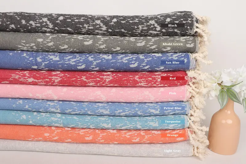 Custom Wedding Gifts, Tablecloth, Wedding For Favor, Bedspread, Turkish Bedcover, 92x70 Cotton Carretta Patterned Towel, Turkish Throw Blanket - 1