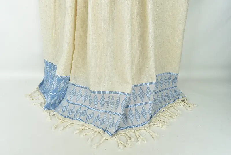 100x88 Cotton Kilim Design Towel, Throw Blanket Couch, Bedspread, Extra Large Tablecloth, Monogram Blanket, Turkish Bedcover, Best Friend Gift Ideas - 8