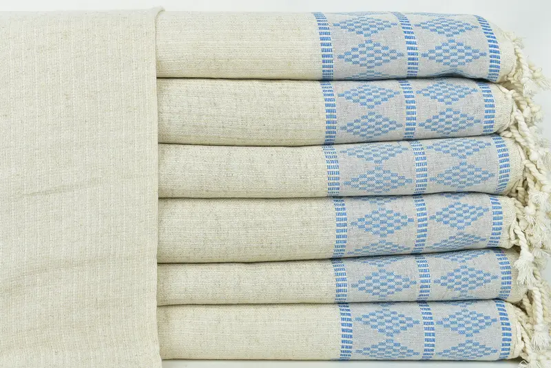 100x88 Cotton Kilim Design Towel, Throw Blanket Couch, Bedspread, Extra Large Tablecloth, Monogram Blanket, Turkish Bedcover, Best Friend Gift Ideas - 1