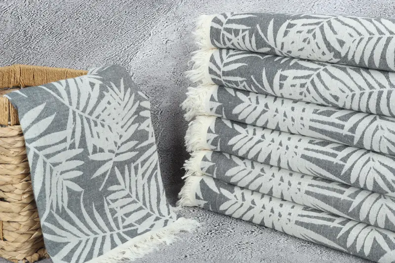 Lightweight Turkish towel, Gift For Wedding Day, Baby Boy Gift, 64x40 Cotton Floral Patterned Towel, Quick-dry peshtemal, Turkish beach towel - 4