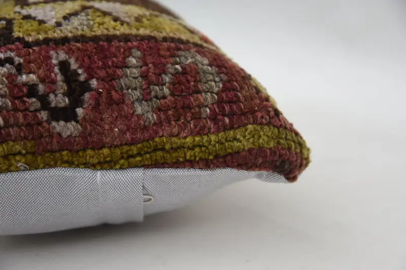 Cotton Cushion Cover, Boho Pillow Sham Cover, Garden Pillow Cover, Ethnical Kilim Rug Pillow, Vintage Kilim Pillow, Pillow Sham, 12x24 Beige Cushion - 4